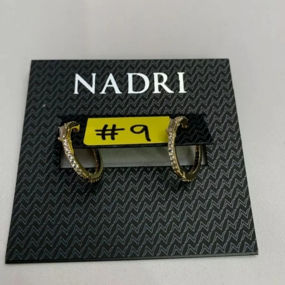 Nadri Hoop Huggie Earrings